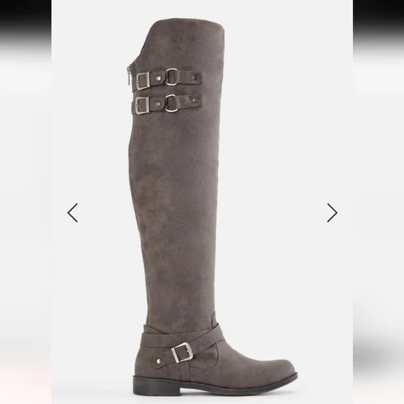 Brown Justfab Over The Knee Boots Size 7.5 - Picture 1 of 6